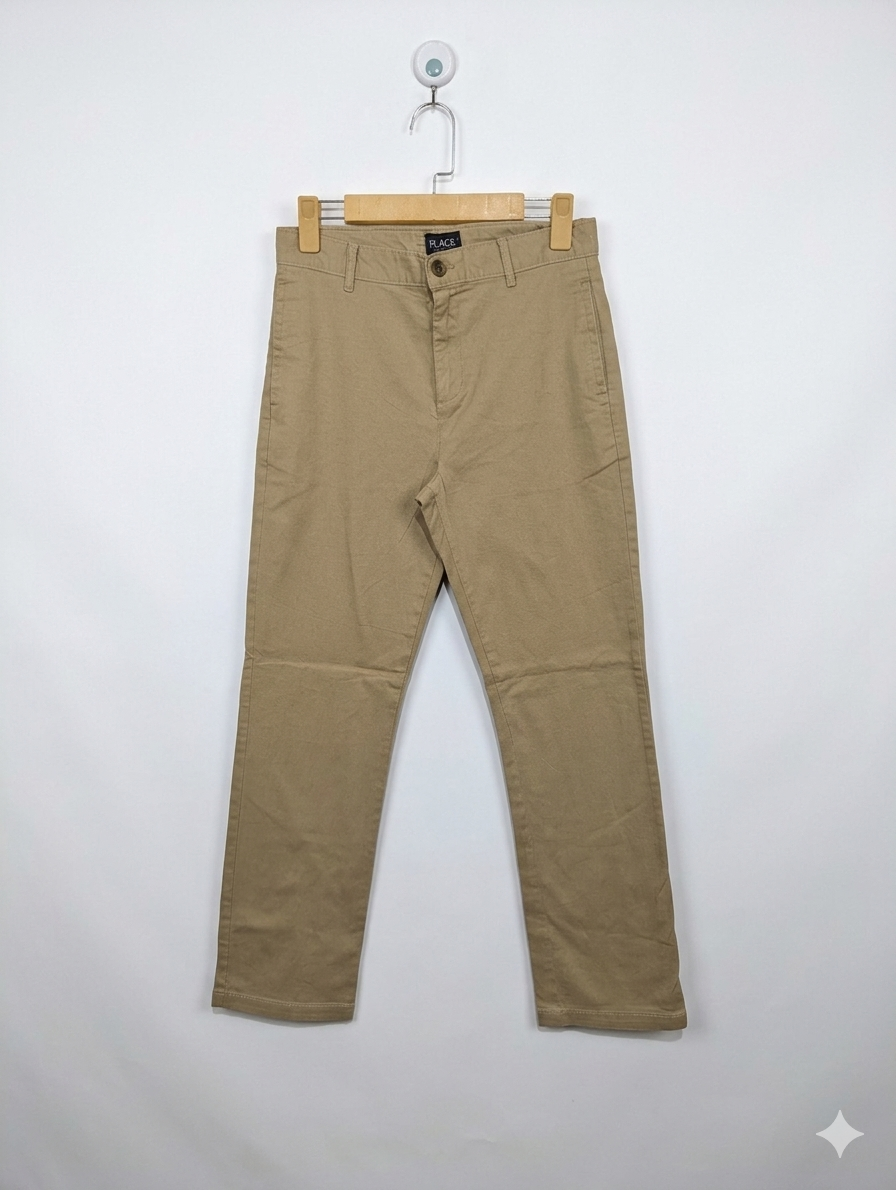 The Children's Place Boys Beige Classic Chino Pants - Size 14 Estimated Age 14 Years AB1