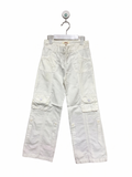 Shiny Girls Pure White Wide-Leg Cargo Trousers - Size Estimated Age 8 Years AB1