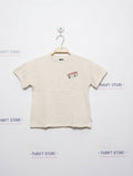 Kiabi Boys Beige "Skateboard Never Stop Rolling" Graphic Short Sleeve Tee - Size Estimated Age 8 Years AB2