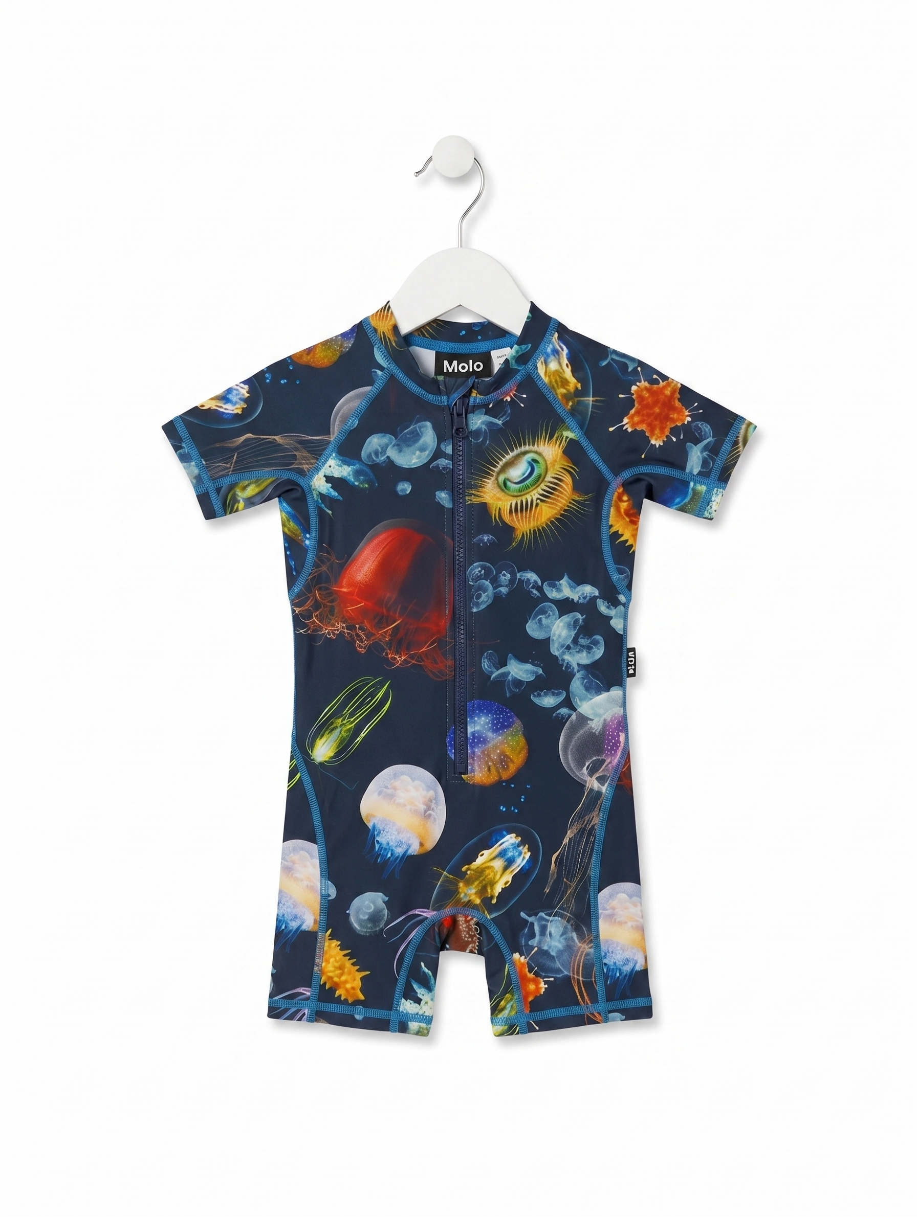 Molo Infant Boys "Deep Ocean Jellyfish" One-Piece Rash Guard Swimsuit - Size 9-12M AB1