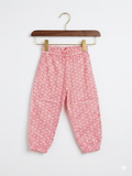 Friends Kids Pink Floral Cotton Trousers - Size 98 (Estimated 2-3 Years) AB1
