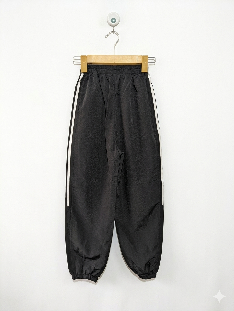 Unbranded Unisex Black Triple-Stripe "NUTRENT" Athletic Track Pants - Size 150 Estimated Age 10-12 Years AB1