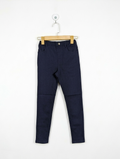 Cute Girls Navy Blue "Cat Face" Pocket Leggings - Size 140 (Estimated Age 9-10 Years) AB2