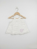 Absorba Baby Girls Off-White Textured Floral Embroidered Cami Top - Size 3M Estimated Age 2-3 Months AB2