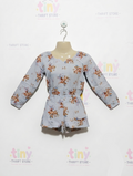 Made with Love Girls White Floral & Butterfly Print Sleeveless Jumpsuit - Size 24-36M (98 cm) Estimated Age 2-3 Years AB2