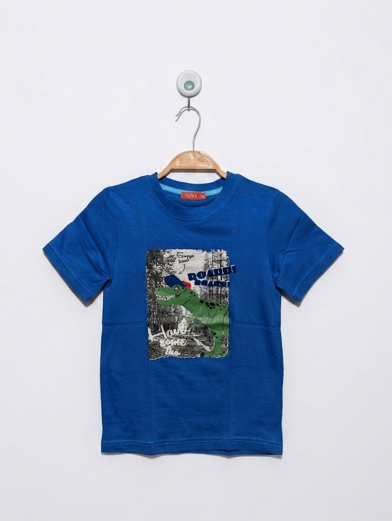 Tissaia Boys Blue "Dinosaur" Graphic T-Shirt - Size 8 Years, Estimated Age 8 Years AB2
