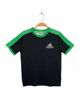 Adidas Boys Black & Vibrant Green "Climacool" Short Sleeve Active Tee - Size Estimated Age 9-10 Years AB1