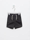 Boys Dark Grey Airplane Print Casual Pull-On Shorts - Size Estimated Age 12-18M AB2