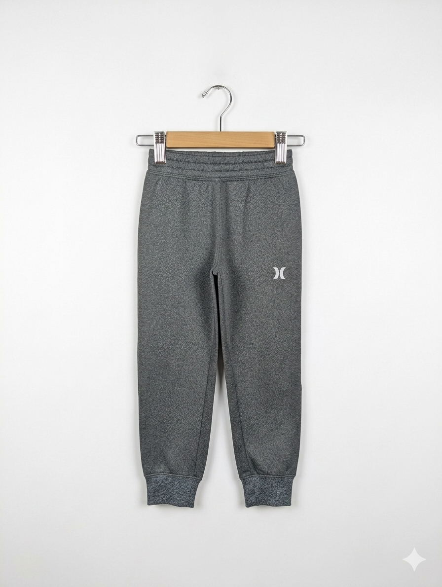 Hurley Boys Heather Grey Active Tech Jogger Pants - Size 6 Estimated Age 5-6 Years AB1