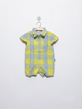 Baby GAP Baby Boys Blue and Yellow Plaid Short Sleeve Romper - Size 3-6 Months Estimated Age 3-6 Months AB2