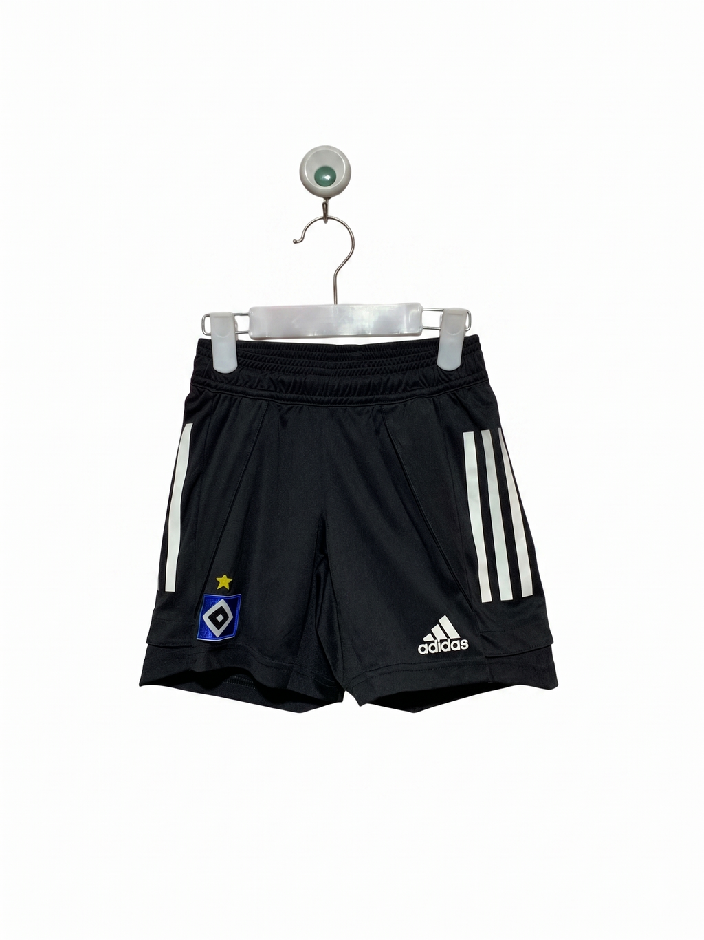 Adidas Boys Core Black 3-Stripes Training Shorts - Size 7-8Y AB1