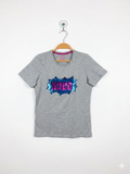 Happy Kids by Tchibo Girls Heather Grey Sequin "COOL" Short Sleeve Tee - Size 146/152 11 to 12 years AB1