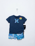 Hurley Boys Navy Blue & Tie-Dye 2-Piece Swim Set - Size Estimated Age 2T AB2