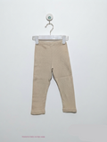 Elfindoll Classic Girls Beige Ribbed Leggings - Size 90 Estimated Age 1.5-2 Years AB2