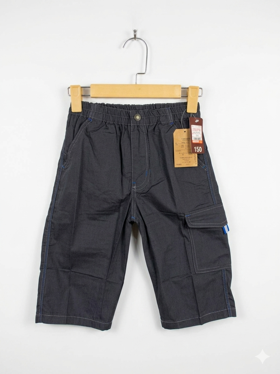Trewes Boys Charcoal Grey Tech-Style Cargo Shorts - Size 150 (Estimated Age 11-12 Years) AB1