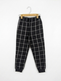 Marks & Spencer Boys Black Checkered Casual Jogger Pants - Size 10-11 Years (Estimated Age 10-11 Years) AB2