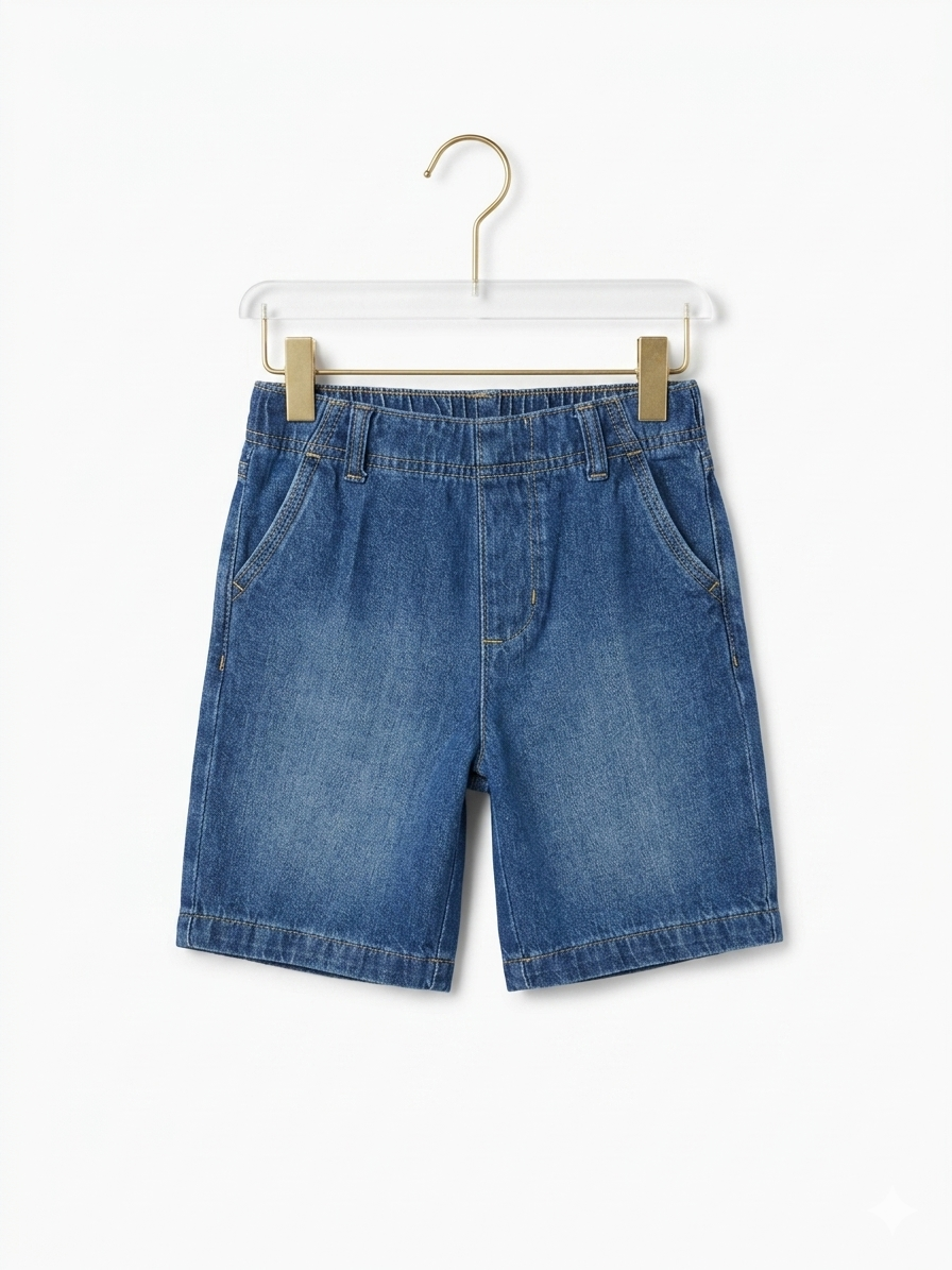 365 Kids from Garanimals Boys' Medium Wash Denim Shorts - Size 6 AB1
