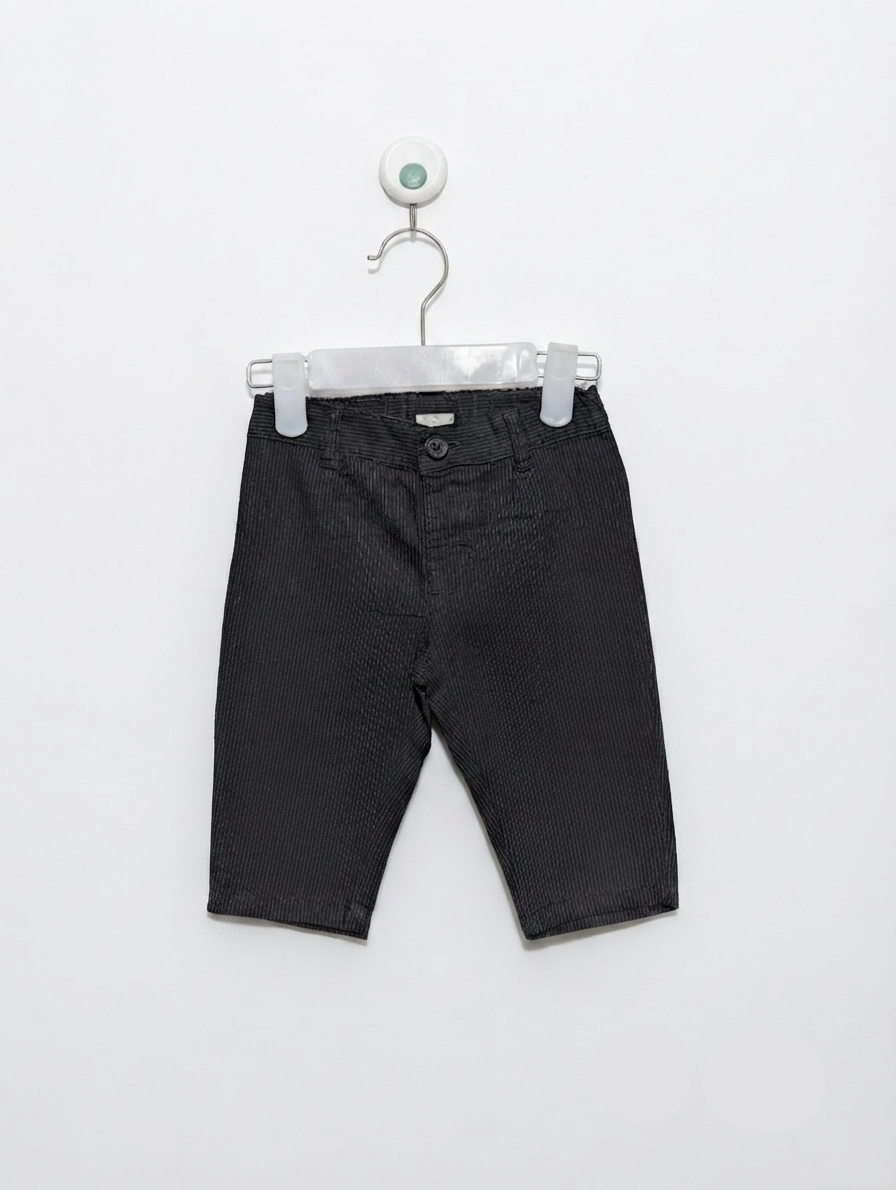 H&M Baby Boys Charcoal Pinstripe Casual Trousers - Size Estimated Age 4 to 6 Months AB2