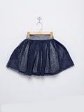 Girls Navy Blue "Polka Dot Tulle" Skater Skirt - Size 5A (Estimated Age 5 Years) AB2