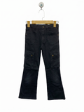 Blue Mart Kids Boys Washed Black Cargo Flare Pants - Size Estimated Age 10 Years AB1