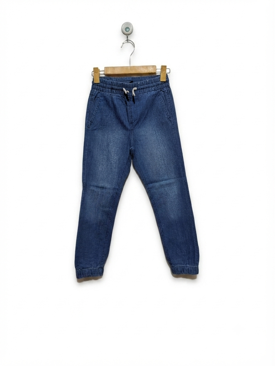 H&M Boys Denim Jogger Pants - Size 134 Estimated Age 8-9 Years AB2
