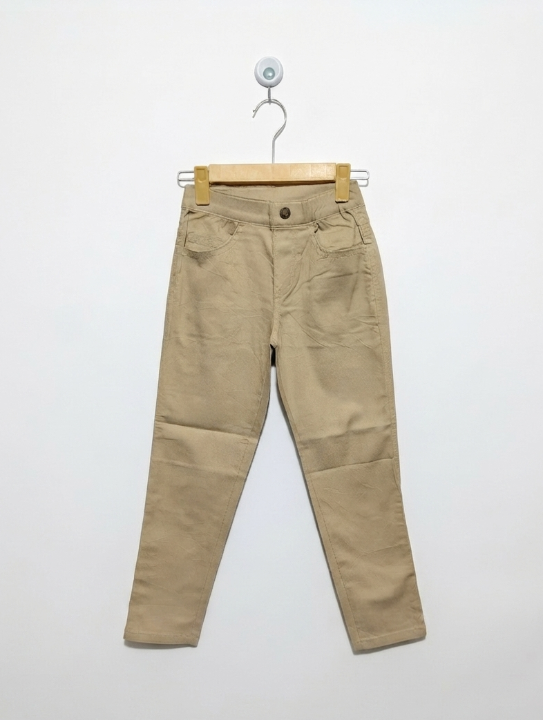 Boys Tan Casual Trousers - Size 130 (Estimated Age 7-9 Years) AB2
