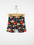 Member's Mark Girls Navy Floral "Cartwheel" Bike Shorts - Size Estimated Age 7-8 Years AB1