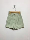 H&M Divided Girls Pastel Sage Green High-Waisted Denim Shorts - Size US 0 Estimated Age 13-15 Years AB1