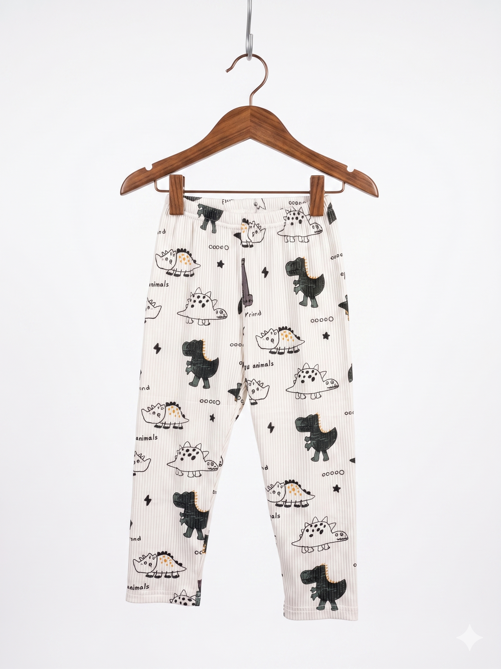 SHEIN Toddler Boys Dinosaur Print Ribbed Knit Leggings (Estimated Age 2-3 Years) AB1
