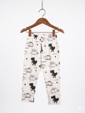 SHEIN Toddler Boys Dinosaur Print Ribbed Knit Leggings (Estimated Age 2-3 Years) AB1