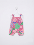 Fred & Flo Baby Girls Pink Fruit Print Romper - Size Estimated Age 0-3 Months AB2