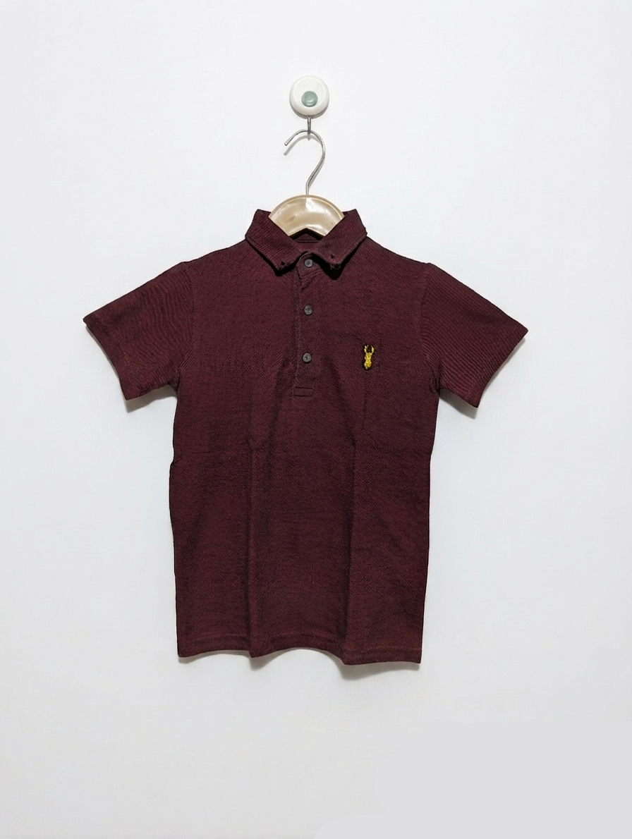 Next Boys Maroon "Classic Polo" Shirt - Size 110 (Estimated Age 5 Years) AB2