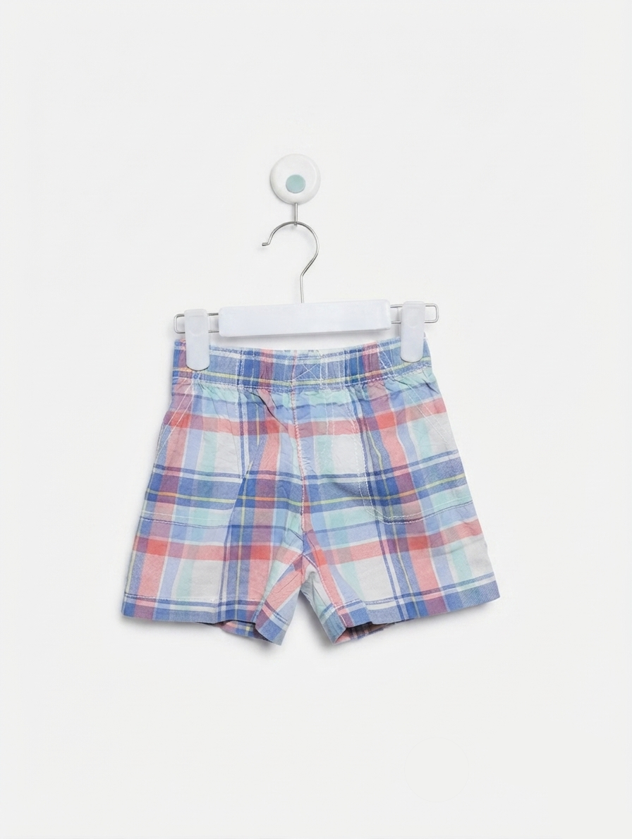 Carter's Boys Multicolor Plaid Casual Shorts - Size Estimated Age 18M AB2