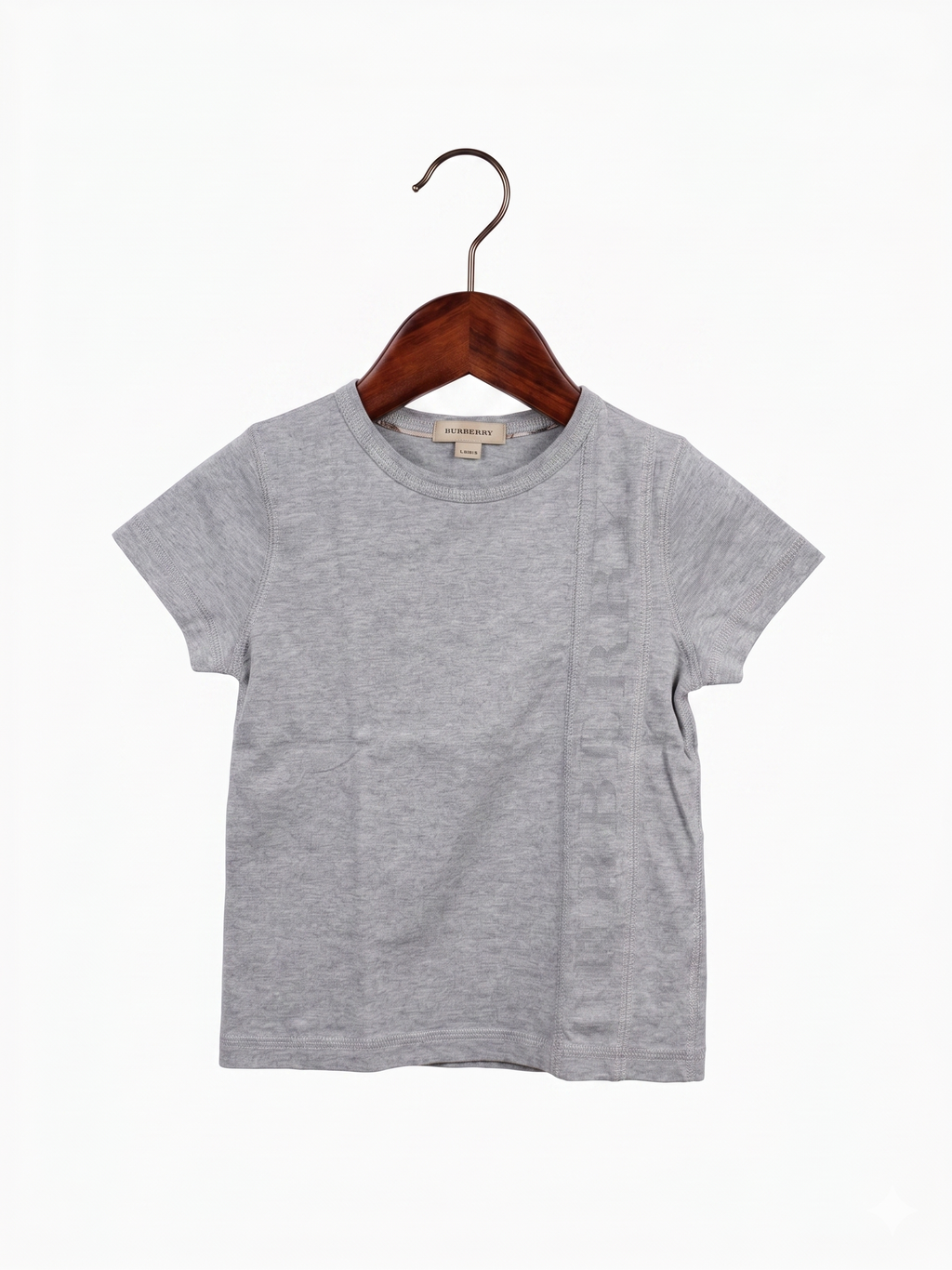 Burberry Kids Vertical Logo Embossed T-Shirt - Size 4Y / 104cm AB1