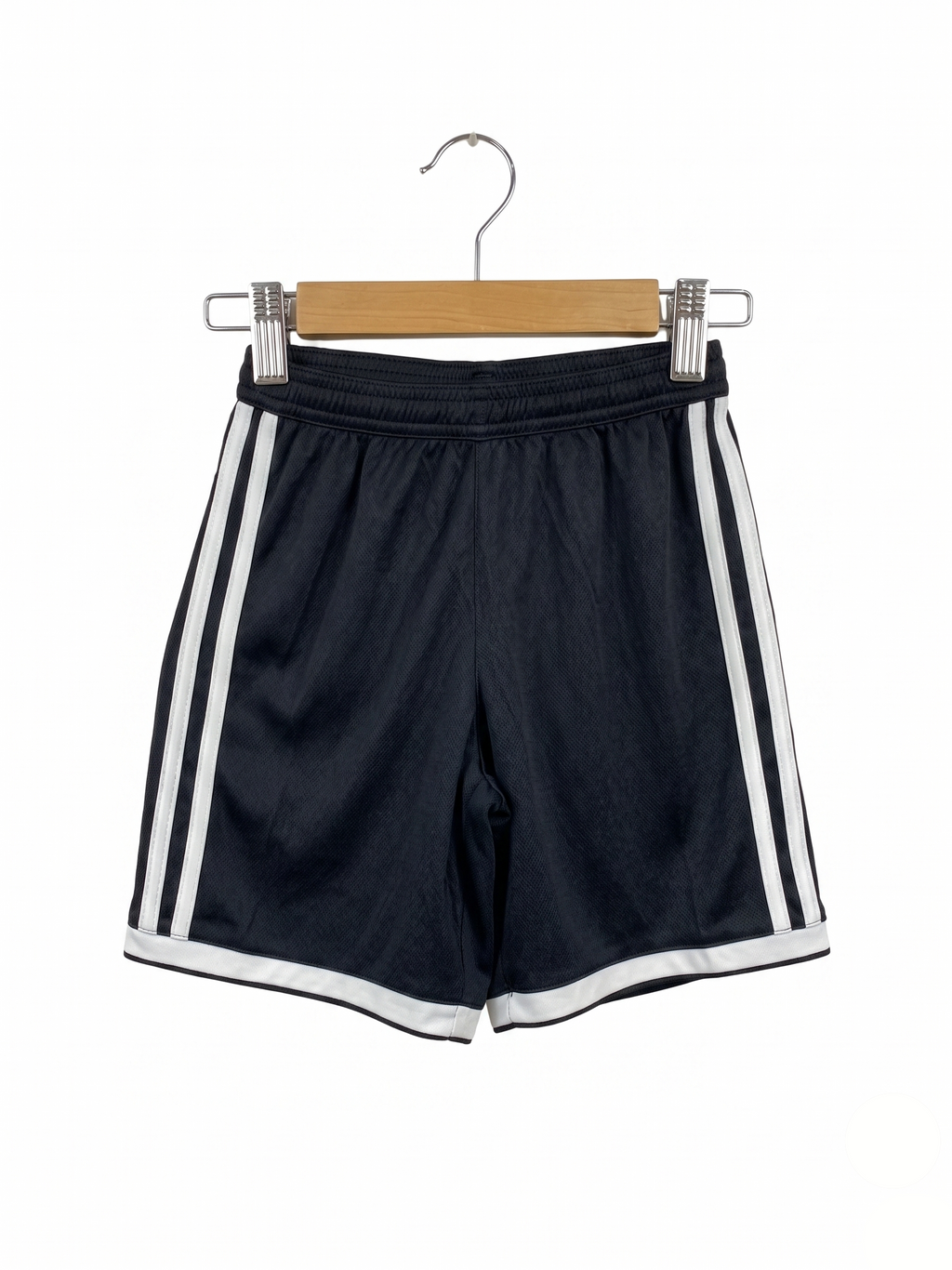 Adidas Boys Black Core Performance 3-Stripe Active Shorts - Size Estimated Age 9-10 Years AB1
