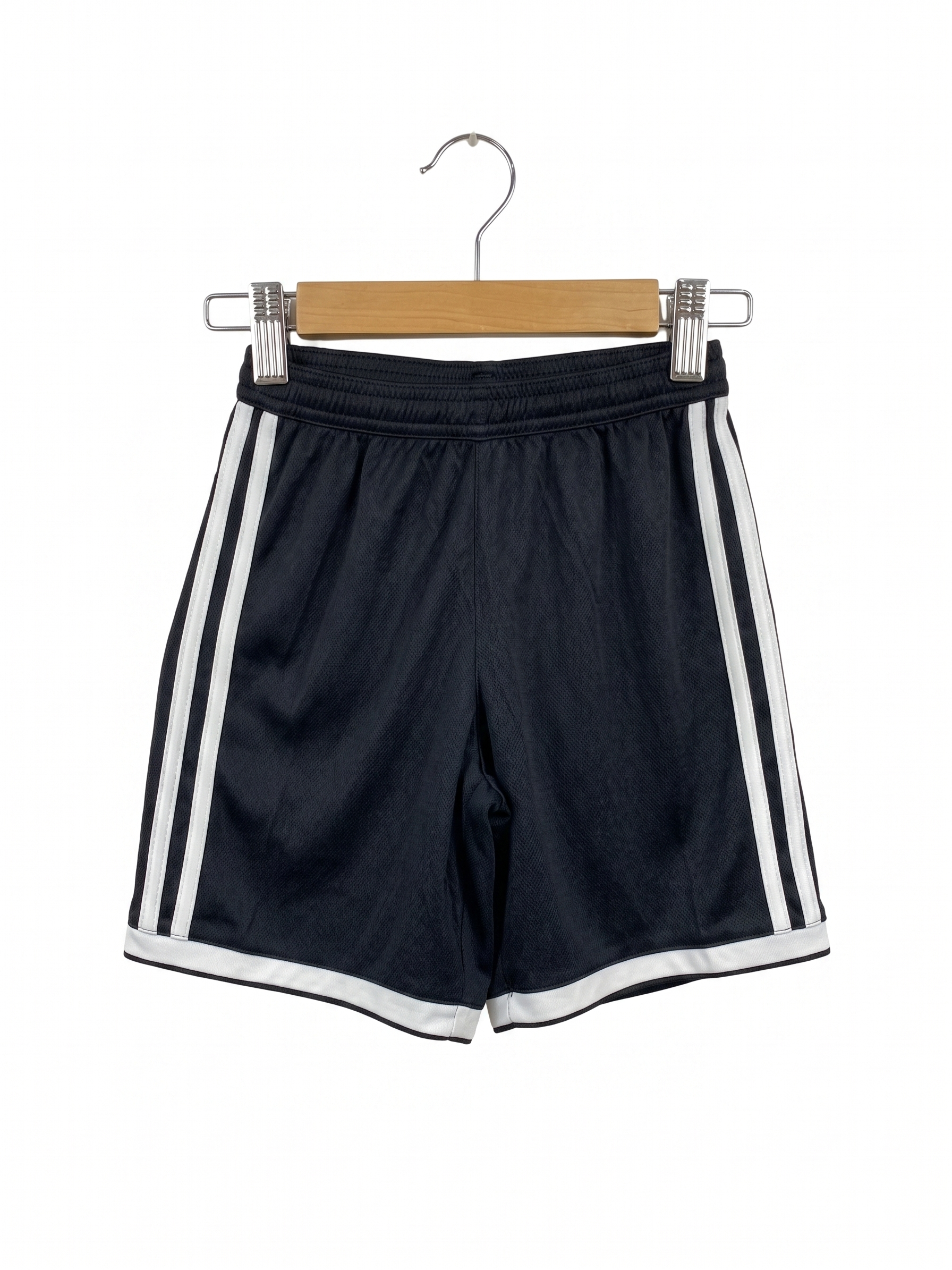 Adidas Boys Black Core Performance 3-Stripe Active Shorts - Size Estimated Age 9-10 Years AB1