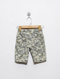 QLU Boys Tropical Leaf Print Casual Shorts - Size S (Estimated Age 7 to 8 Years) AB2