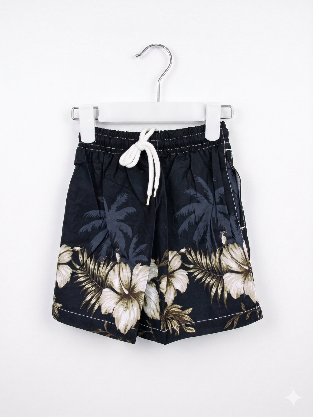 Hawaii Edition Kids' Tropical Floral Cotton Shorts 1 Year AB1