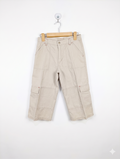 Uniqlo Boys Beige Cropped Utility Cargo Pants - Size 150 (Estimated Age 11-12 Years) AB1