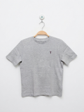 NEXT Boys Classic Heather Grey Minimalist Tee - Size 128CM Estimated Age 8 Years AB2