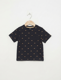 KIABI Baby Boys Dark Navy Blue All-Over Car Print Short Sleeve Tee - Size 24M Estimated Age 2 Years AB2