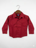 ARROW USA 1851 Toddler Boys' Maroon Long-Sleeve Dress Shirt - Size 4T AB1