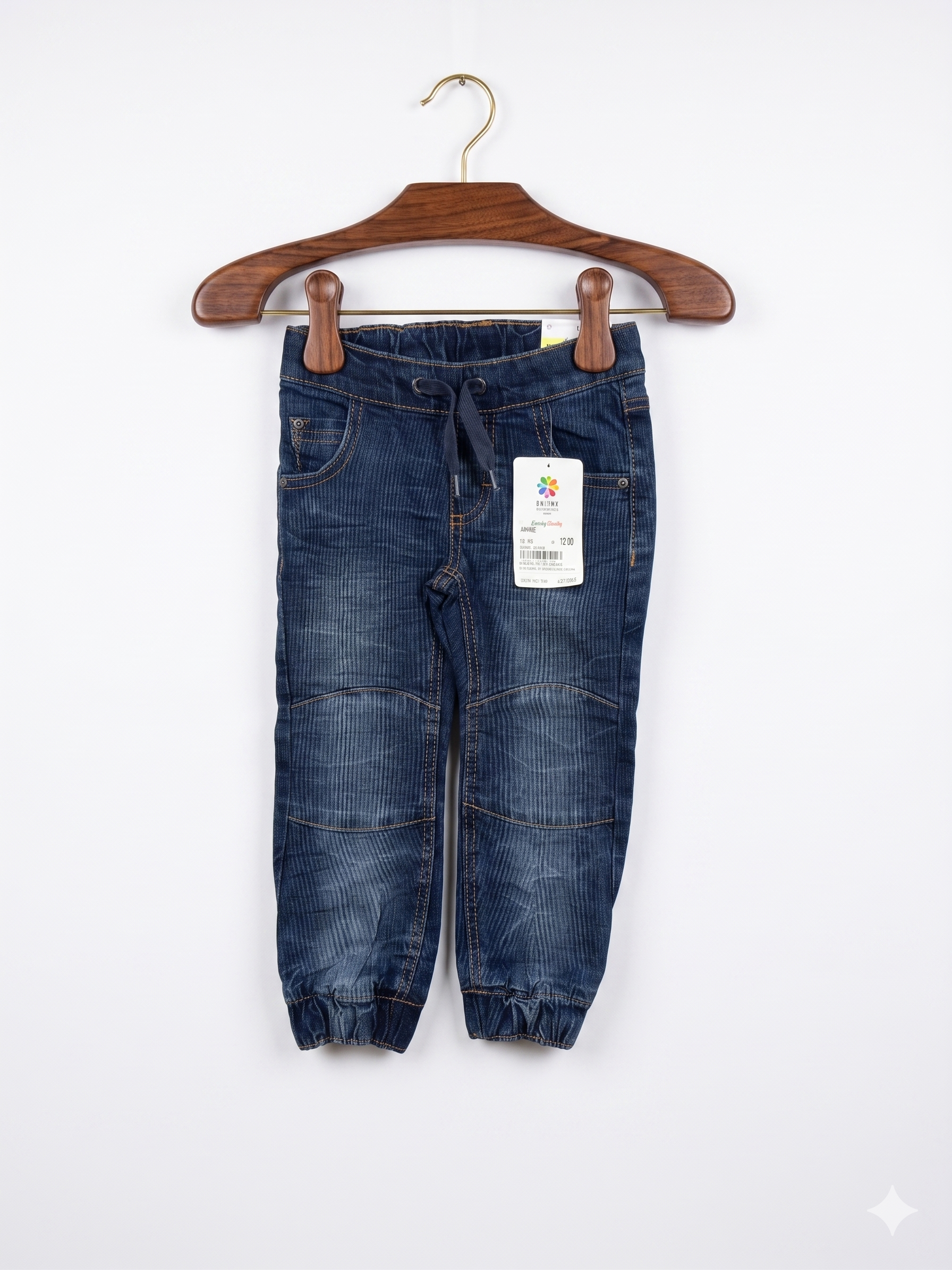 Topolino Baby Boys' Ribbed Denim Jogger Jeans - Size 2-3 Years AB1