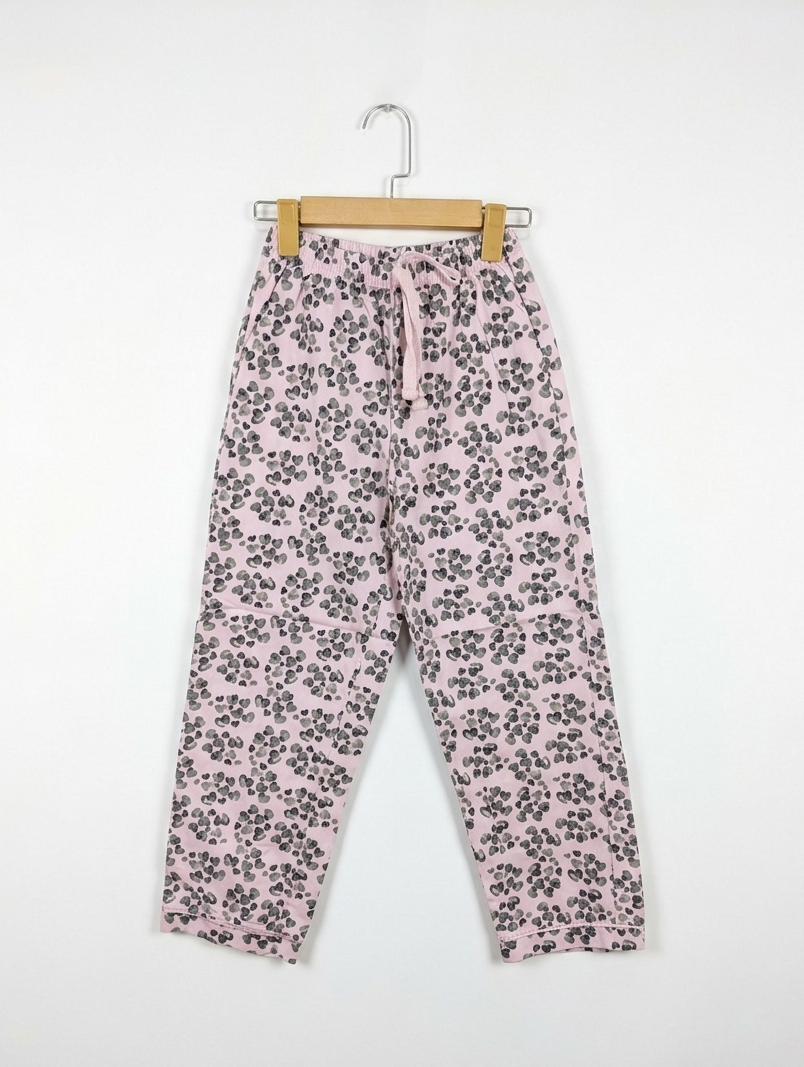 Junior by David Jones Girls Pink "Heart Print" Casual Trousers - Size Estimated Age 10 Years AB2