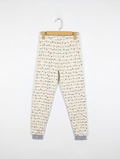 Roots Kids Girls Cream "Holiday Lights" Jogger Pants - Size Estimated Age 9-10 Years AB2