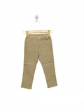 Uniqlo Boys Khaki Stretch Pull-On Casual Trousers - Size 100 Estimated Age 3 Years AB2