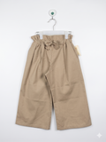 Elfindoll Classic Khaki Paperbag Waist Wide-Leg Culottes – Size Estimated Age 7-9 Years AB1
