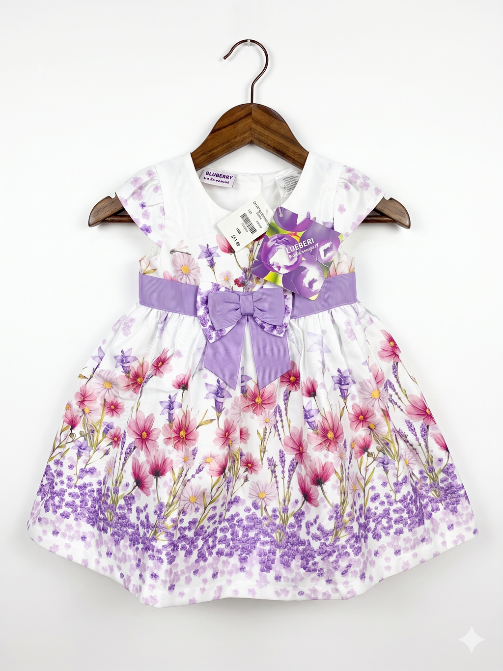 Blueberi Boulevard Infant Floral & Butterfly Dress - Size 18M (Fits 1.5 Years Old) AB1