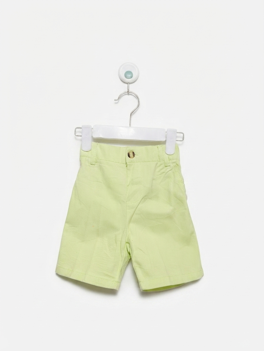 Pep & Co Boys Neon Lime Green Casual Shorts - Size Estimated Age 12-18M AB2