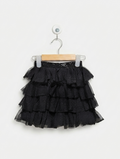 Kiabi Girls Black "Sparkle Layered" Tulle Skirt - Size 6A (Estimated Age 6 Years) AB2